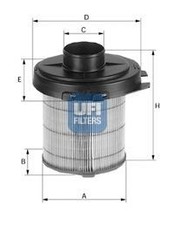 Luftfilter UFI 27.203.00 für CITROËN ZX (N2) ZX Break (N2) Filtereinsatz