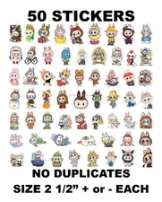 50 Pcs Labubu Vinyl Stickers Set For Skateboard/Laptop Decals