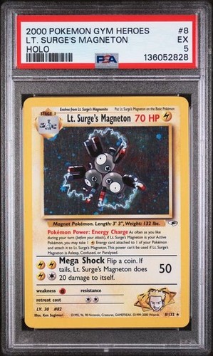 Lt. Surge's Magneton (Unlimited) graded PSA 5 for sale on eBay