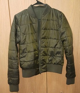 Lululemon Nonstop Reversible Bomber Jacket Womens 6 green Quilted Full Zip