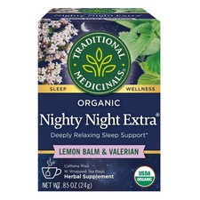 Thé Bio Nuit Nuit Valériane 16 Sachets Par Traditional Medicinals
