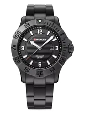 Wenger Swiss Army Men's 01.0641.135 Seaforce Black Dial Watch 43 mm MSRP $325