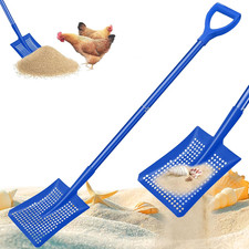 Heavy Duty Metal Sand Sifter Shovel with Ergonomic Handle, 53.5" Long