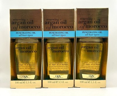 3 x OGX Renewing Argan Oil of Morocco 3.3 fl. oz. Penetrating Oil Treatment