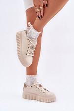 Plateau Sneaker Öko-Leder Modisch & Bequem, ...