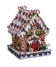 Kurt Adler 8 5/8" Candy Gingerbread House with C7 UL Lighted Decorations