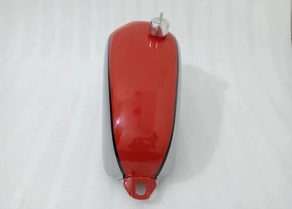 Honda CR 250 M 1973 Elsinore acero rojo y plata tanque de gasolina + tapa grifo/apto para Foto 4 de 4