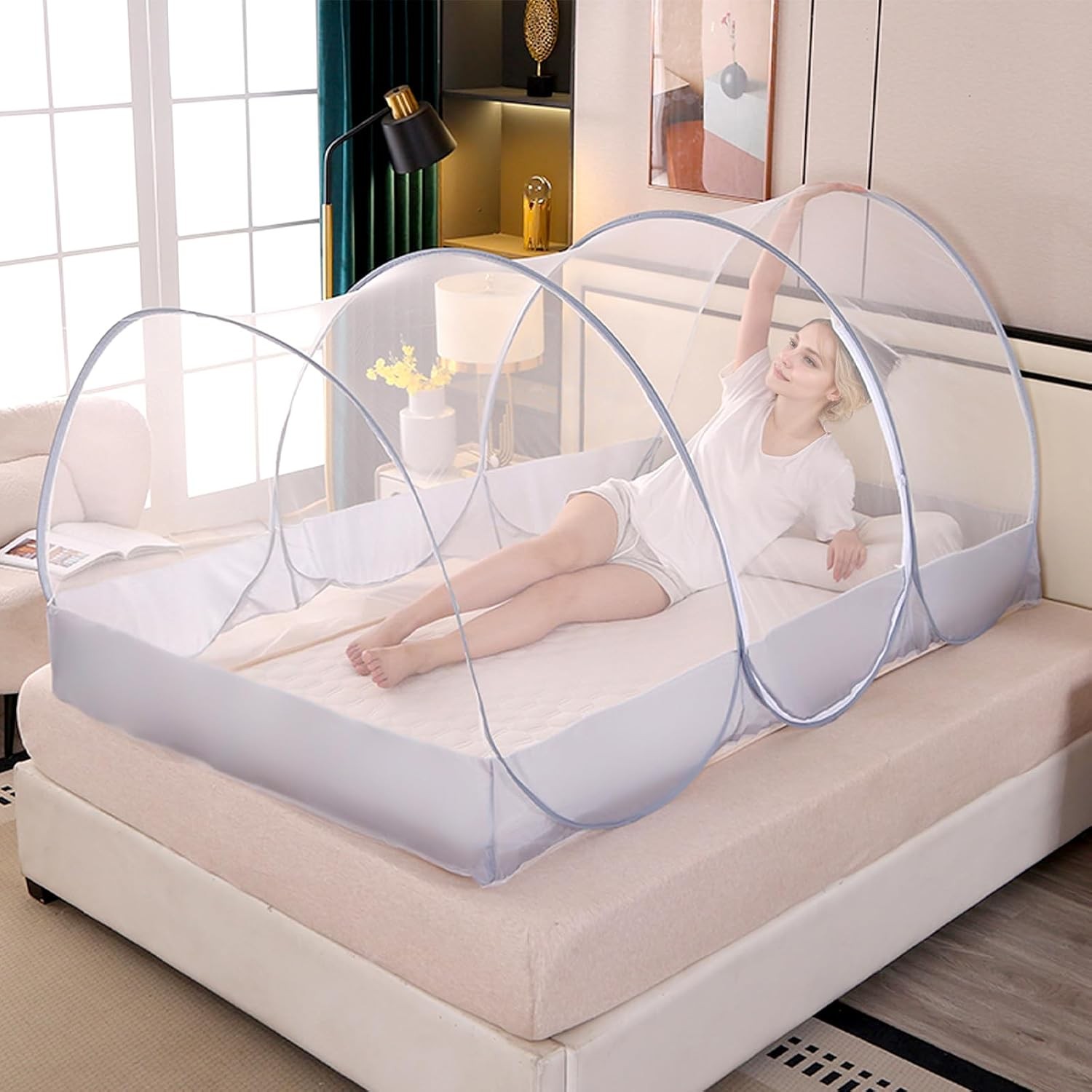 Mosquitera Plegable, Ultra Ligera Pop-up Portátil Camping...