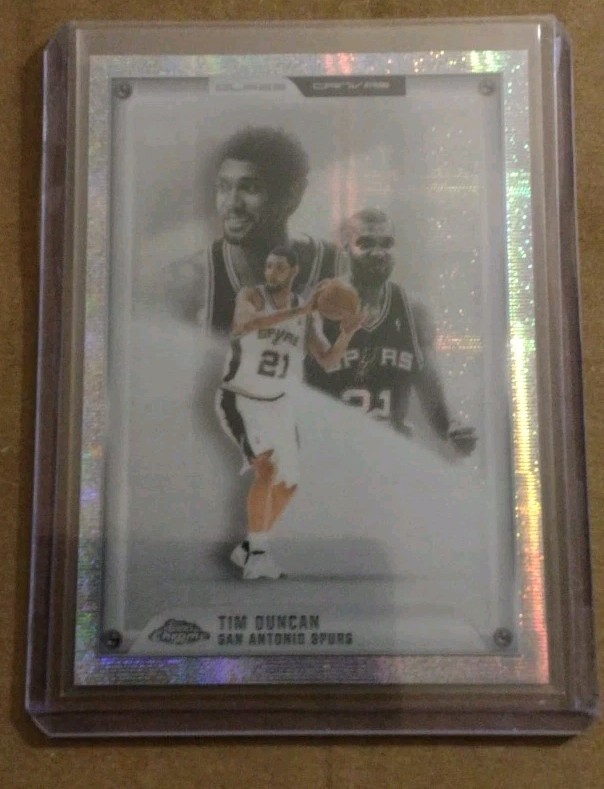 Tim Duncan 2026 Topps Chrome Update Glass Canvas SSP Spurs GC-16