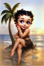 Sailor Jerry Betty Boop 11 x 14" Photo Print