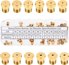 Range Stove Oven Orifice Conversion Kit Propane Lp Natural Gas Brass Jet Burner