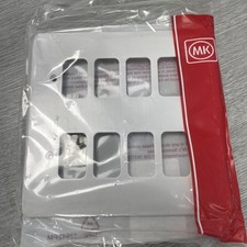 New MK K3638 WHI White 8 module Grid Plus Switch Moulded Front plate