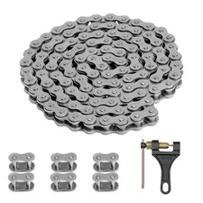 415H Roller Chain 110 Links with Chain Breaker, Dirt Bike Chain with 6 Free Conn