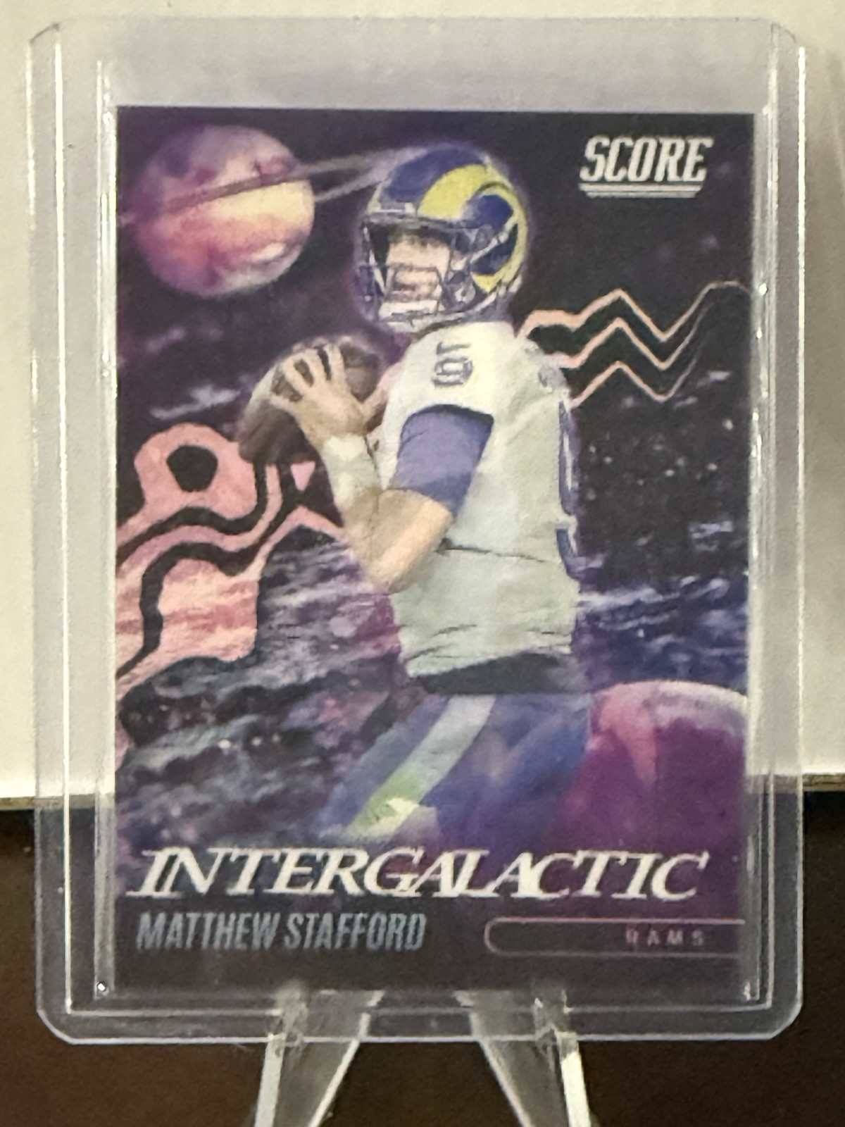 2022 Panini Score Matthew Stafford Intergalactic SSP Case Hit #I-9