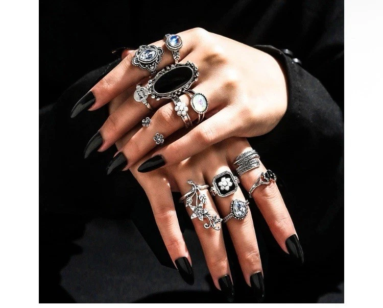 60 Bulk Lot Stainless Steel Rings For Men And Women Goth Fashion Ring Wholesale - Image 2 of 4