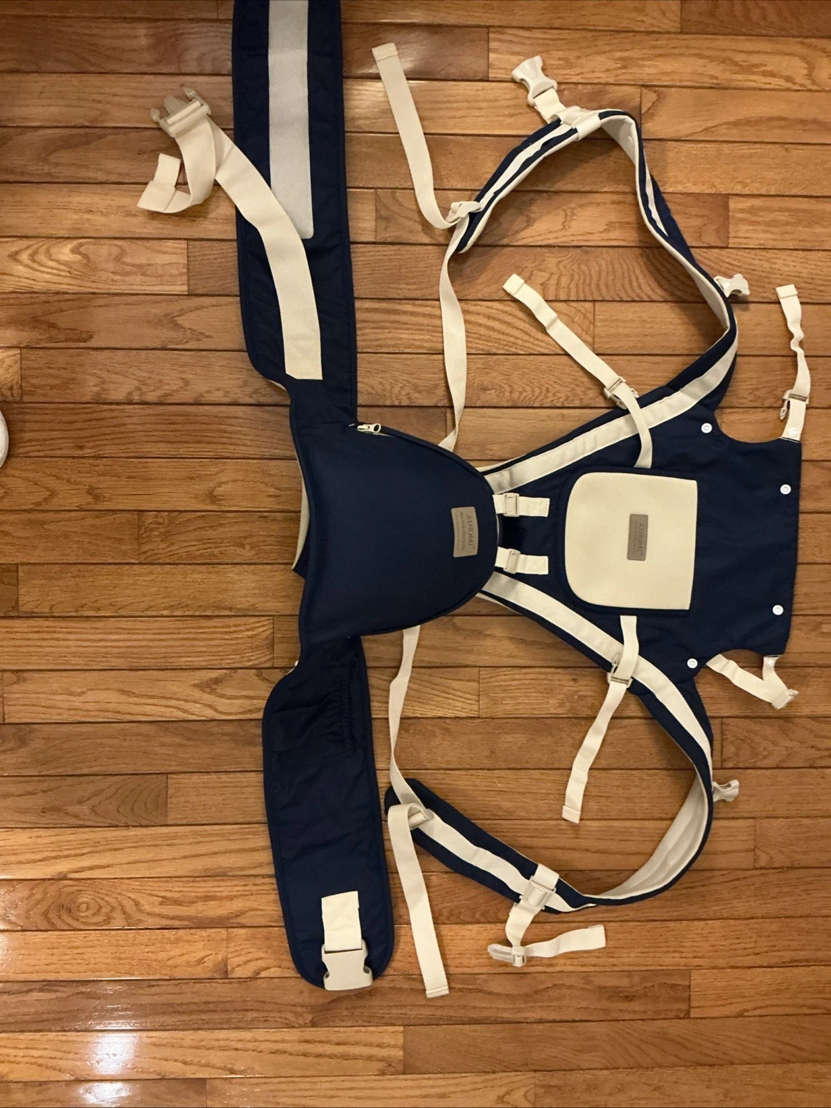 AINOMI New Design Baby Carrier for up to 33lbs blue and cream