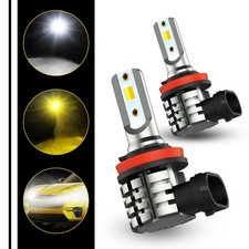 H8 LED Headlight Kit Low Beam Bulb Super Bright Super White Yellow Dual Color