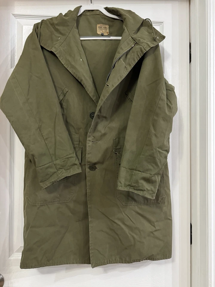 L хаки зеленый военный плащ с капюшоном армия ткани Sanforized заказ 01/65 - Изображение 4 из 4