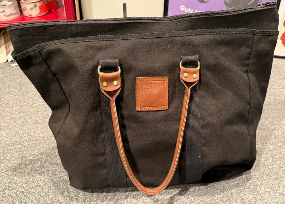 Vintage Goldman Sachs Tote Bag Travel Banker Staff Employee Bank Promo