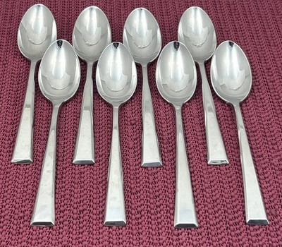 8 Teaspoons EPOCH Yamazaki Patrick 18/8 China Stainless 6 5/8 