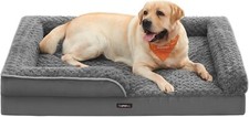 Feandrea Orthopaedic Dog Bed for Large Dogs, Waterproof Dog Sofa Bed with Rem...