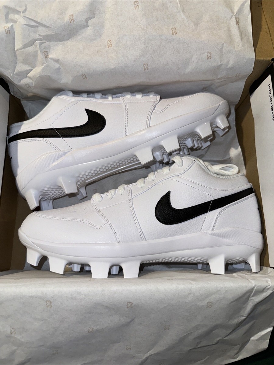 Nike Air Jordan 1 Retro Low MCS Baseball Cleats White Black CJ8524