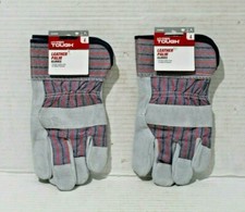 2 pair of Hyper Tough Leather Palm Gloves Size Large