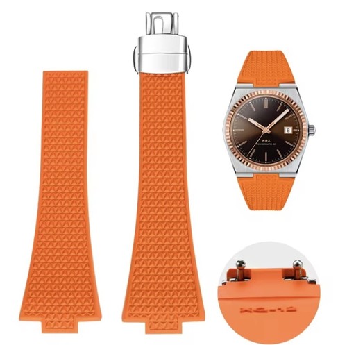 Rubber Watch Strap For Tissot PRX 40mm / 35mm Powermatic 80 Deployant Clasp - Bild 11 von 26