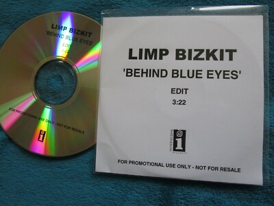 Limp Bizkit    Behind Blue Eyes Interscope Records Promo CD Single 