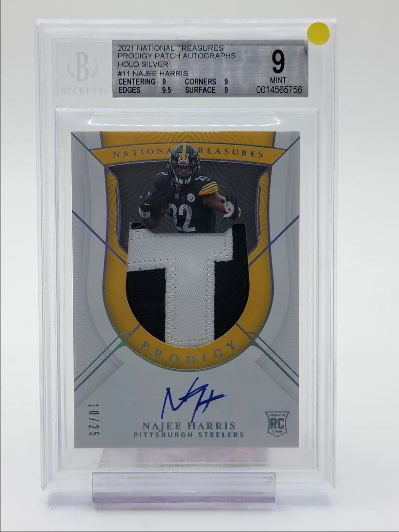 Najee Harris Panini National Treasures Prodigy Patch Autographs #NH Holo Silver