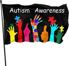 Autism Awareness Flag 3x5 Ft Outdoor Indoor With One Size,