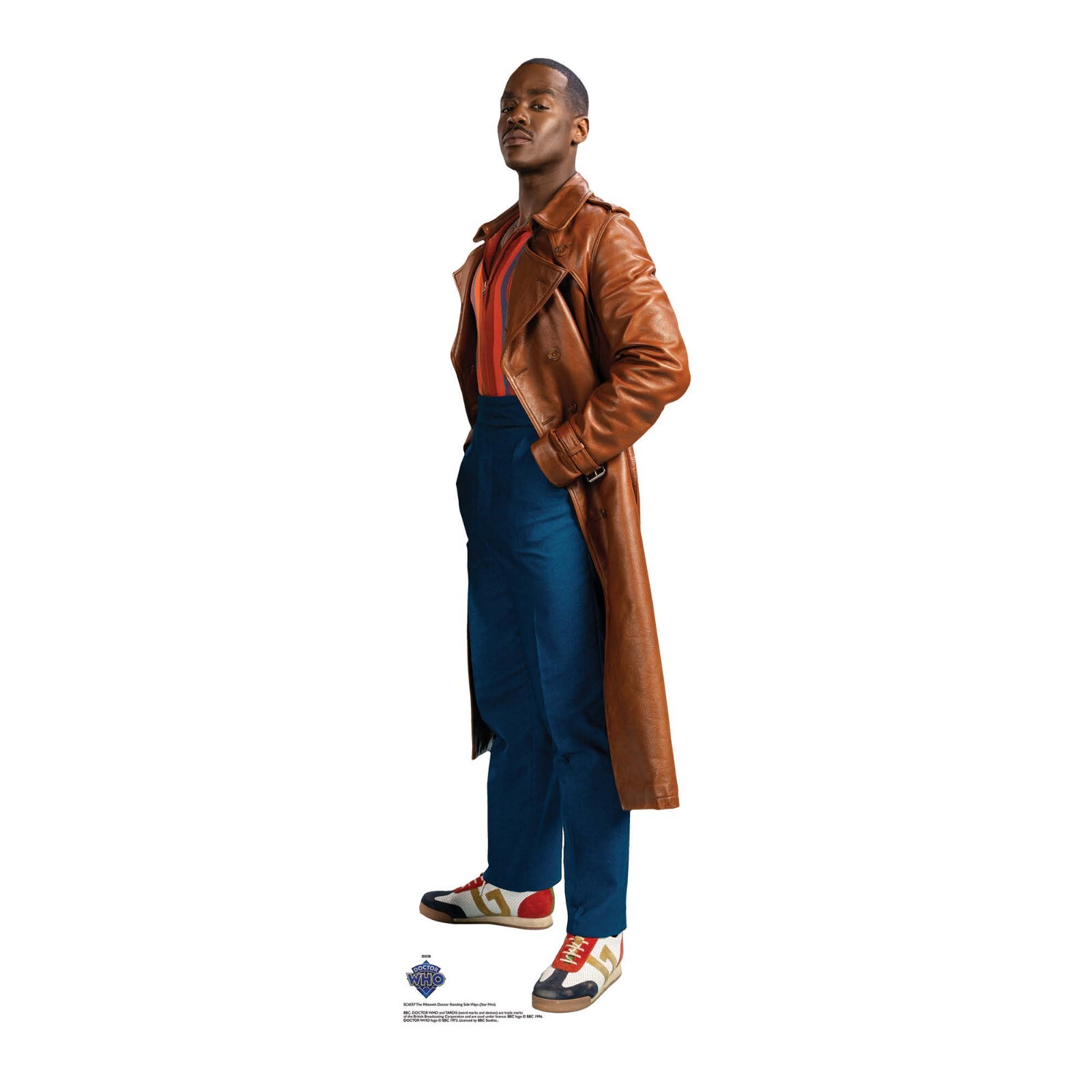 Ncuti Gatwa Fifteenth Doctor Who Mini Cardboard Cutout Side Pose Standee