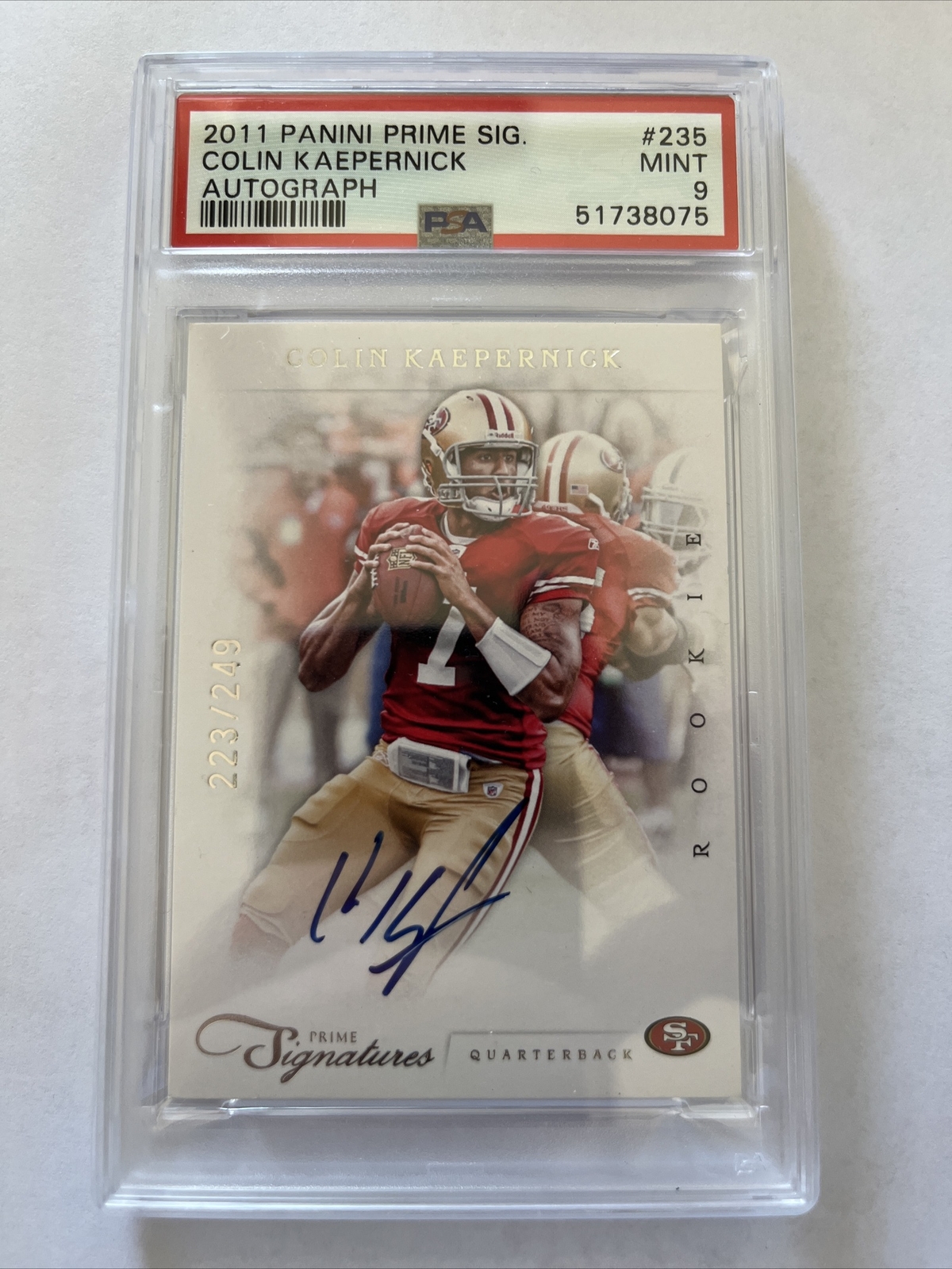 Colin Kaepernick Panini Prime Signatures #235 Autograph