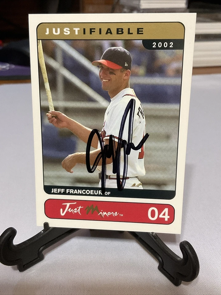 Prototipos justificables Just Minors 2002 Jeff Francoeur #JO2.04 novato radiocontrol Foto 4 de 4