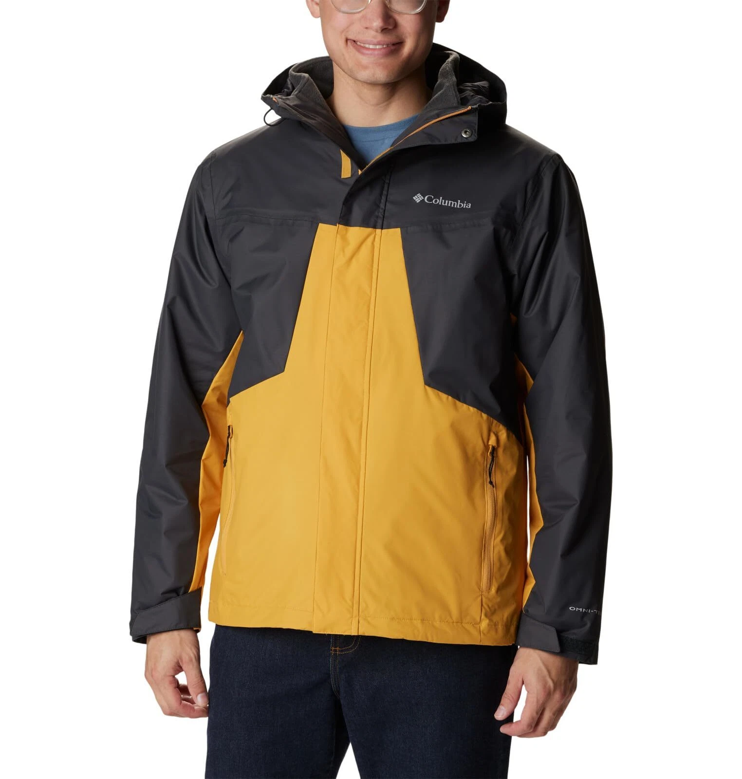 Columbia Men's Tunnel Falls Interchange Jacket, Raw Honey/Shark, Medium