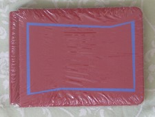 Creative Memories 5x7 Red Jazzy Sentiments Scrapbook Album with Blue Foil Trim