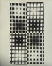 Victor VASARELY (Pécs 1906-Paris 1997) BINOVAE Serigrafia 36x29 Editions Griffon