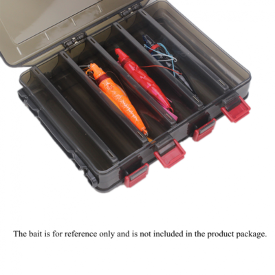 Fishing Bait Box Multi-function Double Deck Sided Wooden Shrimp Plastic Fishing Tackle Box Tool Container Case Gun color translucent Fishing Bait Box Multi-function Double Deck Sided Wooden Shrimp Plastic Fishing Tackle Box Tool Container Case Gun color translucent