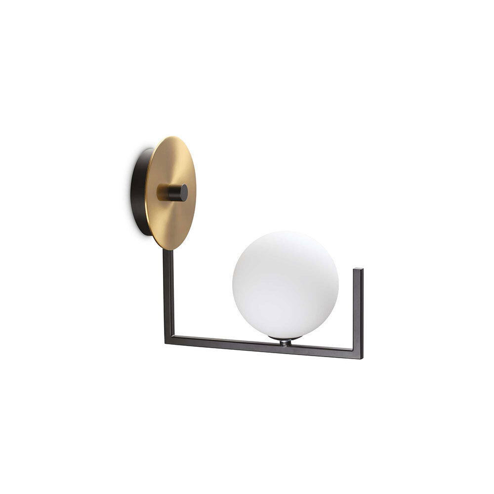 Lampada Moderna Parete Nero e Vetro AP433 | Exclusive Lighting