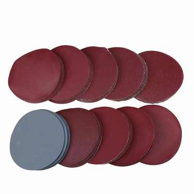 100Pcs 2 Inch Round Hook Loop Sandpaper Disc Abrasive Tools for Polishing Grit