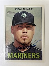 Vidal Nuno Signed 2016 Topps Heritage #301 Seattle Mariners N880