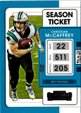 2022 Panini Contenders Championship Ticket Christian McCaffrey Card # 15      