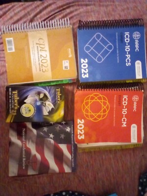 USED- AAPC 2023 Coding Books + Taber's 21 Cyclopedic Medical Dictionary Lot Of 5