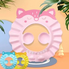 Shower Cap Shield for Kids, Visor Hat for Eye and Ear Protection for 0-9 Years O