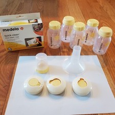 5 MEDELA 5oz Storage Bottles Lids Date Caps  5 ct Quick Clean Steam Bags