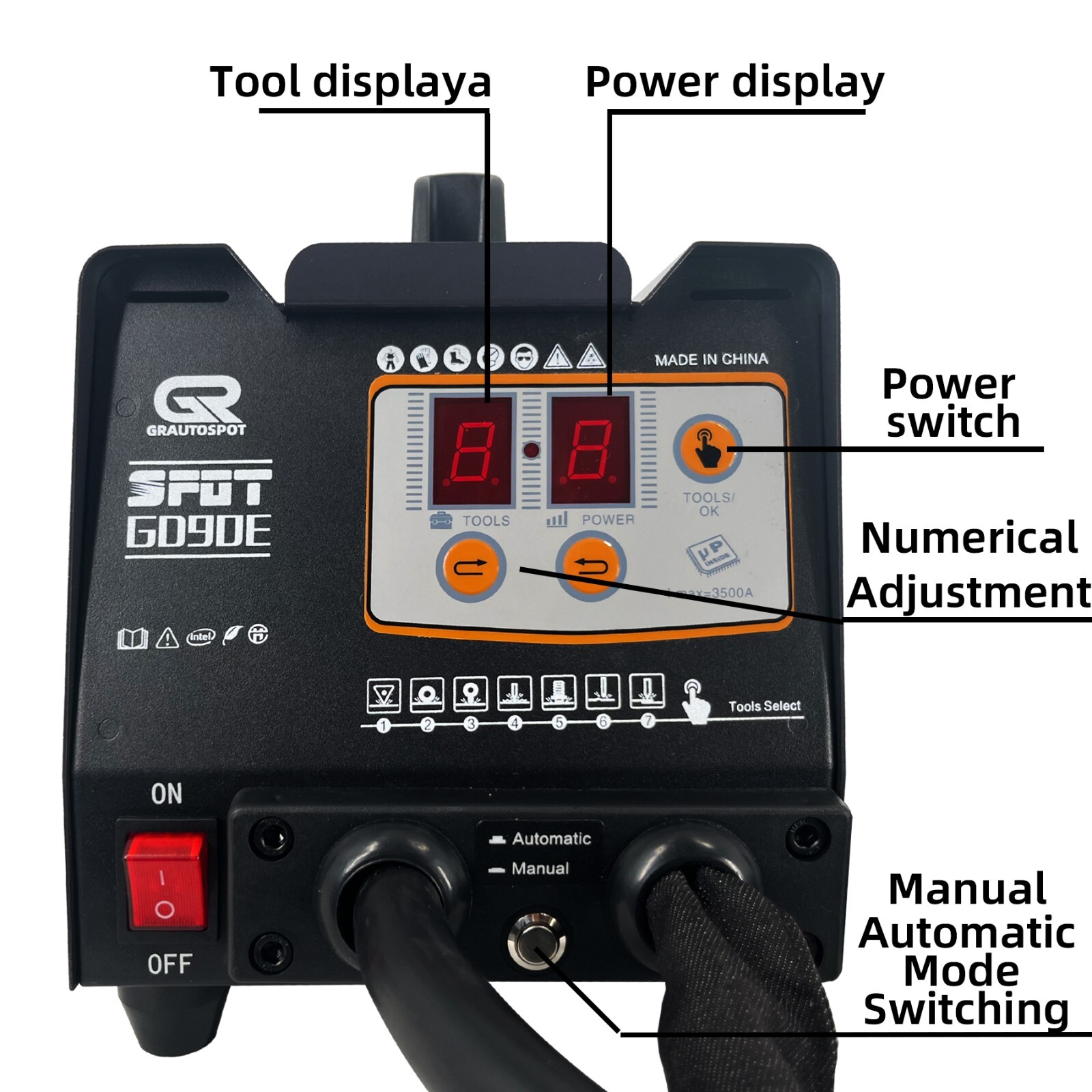 Multispot Auto Tech 90E 3KW Panel Spot Puller Dent Repair Vehicle Multispot Dent Repair ...