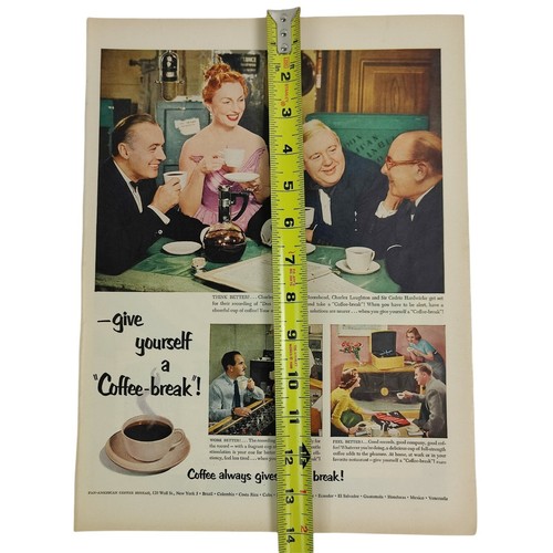 VTG 50's Double Sided Ad Panamerican Coffee Bureau / Cheff-Boy-Ardee Foods - Picture 4 of 5