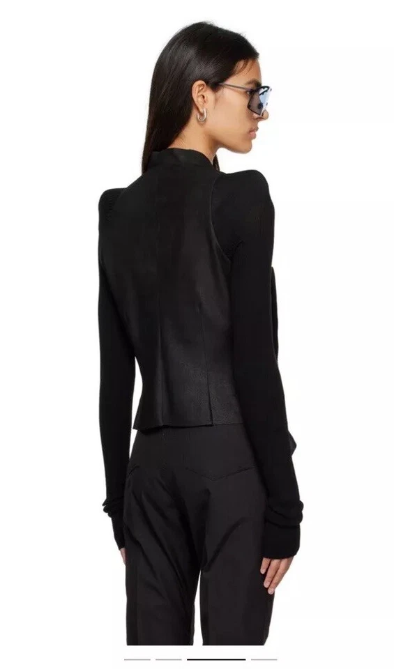Chaqueta Rick Owens Cobra Negra Nueva sin Etiquetas $1900 Foto 2 de 4