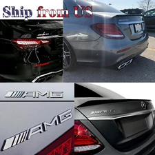 3D AMG Letter Logo Badge Back Rear Trunk Sticker Car Emblem For Race Sports Car