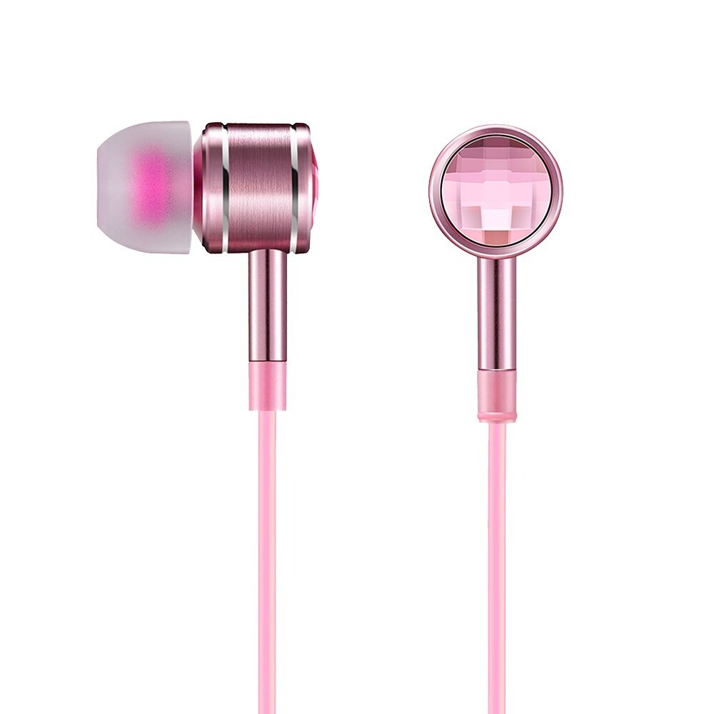 Swarovski Crystal In-Ear Earphones Lightweight Headphones with